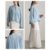 軽やかな風を纏うシアーデニムギャザー裾ドロストシャツ レディース ファッション | Sawa a la mode | 詳細画像19 