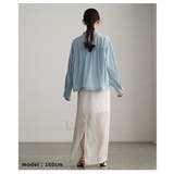 軽やかな風を纏うシアーデニムギャザー裾ドロストシャツ レディース ファッション | Sawa a la mode | 詳細画像21 