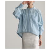 軽やかな風を纏うシアーデニムギャザー裾ドロストシャツ レディース ファッション | Sawa a la mode | 詳細画像22 