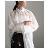 重ね着彩るチュールレイヤードストライプ柄シアーロングシャツ レディース ファッシ… | Sawa a la mode | 詳細画像12 