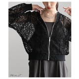 MIXスタイル楽しむ総レース×コード刺繍ジップアップブルゾン レディース ファッ… | Sawa a la mode | 詳細画像2 