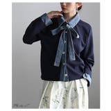 着こなし広がるリボンタイ付き異素材スウェットトップス レディース ファッション | Sawa a la mode | 詳細画像2