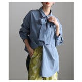 こなれるラフ感漂うボウタイ付きダンガリーロングシャツ レディース ファッション | Sawa a la mode | 詳細画像16 