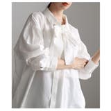こなれるラフ感漂うボウタイ付きダンガリーロングシャツ レディース ファッション | Sawa a la mode | 詳細画像21 