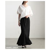 縦ライン際立つリブカットマーメイドスカート レディース スカート | Sawa a la mode | 詳細画像7 