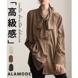 品よく決まるサテンボウタイチュニックブラウス レディース トップス | Sawa a la mode | 詳細画像1