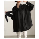 品よく決まるサテンボウタイチュニックブラウス レディース トップス | Sawa a la mode | 詳細画像9