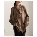 品よく決まるサテンボウタイチュニックブラウス レディース トップス | Sawa a la mode | 詳細画像12