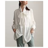 品よく決まるサテンボウタイチュニックブラウス レディース トップス | Sawa a la mode | 詳細画像18