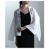 羽織るだけで華やぐフラワーレースシアーブルゾン レディース アウター | Sawa a la mode | 詳細画像4 