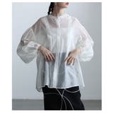 軽やかさで魅せるシアータックバンドカラーシャツ レディース トップス | Sawa a la mode | 詳細画像15 