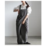 流れるドレープで魅せるフロントドレープサロペットパンツ レディース オールインワ… | Sawa a la mode | 詳細画像4 