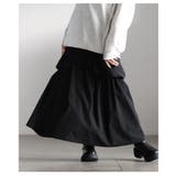 シルエットで差をつけるギャザーポケットフレアースカート レディース スカート | Sawa a la mode | 詳細画像18 