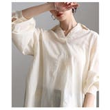 さり気ない甘さ漂う花柄刺繍スキッパーチュニックシャツ レディース ファッション | Sawa a la mode | 詳細画像18 