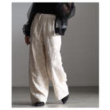 自然な立体感宿るコード刺繍イージーワイドパンツ レディース ファッション | Sawa a la mode | 詳細画像20 