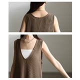 重ねて可愛い深Vネックリブカットワンピース レディース ワンピース | Sawa a la mode | 詳細画像5