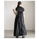 後ろ姿も抜かりないバックロゴ刺繍Vネックジャンパースカート レディース ファッシ… | Sawa a la mode | 詳細画像9 