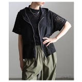 涼しげに映えるペプラムレース切替フードブルゾン レディース アウター | Sawa a la mode | 詳細画像2 