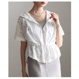 涼しげに映えるペプラムレース切替フードブルゾン レディース アウター | Sawa a la mode | 詳細画像18 
