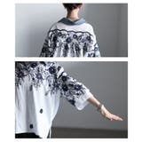 デニム襟でこなれるボタニカル刺繍スキッパーブラウス レディース トップス | Sawa a la mode | 詳細画像5