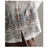 瞬時に魅了するペイズリー×ダマスク刺繍異素材シャツ レディース ファッション | Sawa a la mode | 詳細画像13 