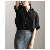 軽やかに抜け感纏うタックフレンチスリーブシアーブラウス レディース ファッション | Sawa a la mode | 詳細画像12 