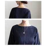 春新作 ディティールで魅せる配色メロープリーツ半袖トップス レディース | Sawa a la mode | 詳細画像5
