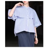 涼やかに揺れるケープデザインストライプブラウス レディース トップス | Sawa a la mode | 詳細画像2
