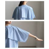 涼やかに揺れるケープデザインストライプブラウス レディース トップス | Sawa a la mode | 詳細画像5