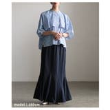 涼やかに揺れるケープデザインストライプブラウス レディース トップス | Sawa a la mode | 詳細画像7