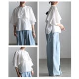 涼やかに揺れるケープデザインストライプブラウス レディース トップス | Sawa a la mode | 詳細画像17