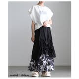 遊び心感じるフロントドロスト異素材プリントスカート レディース ファッション | Sawa a la mode | 詳細画像7 