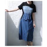 拘りを詰め込んだドッキングデニム配色ワンピース レディース ファッション | Sawa a la mode | 詳細画像12 