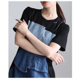 拘りを詰め込んだドッキングデニム配色ワンピース レディース ファッション | Sawa a la mode | 詳細画像21 