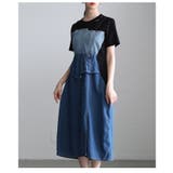 拘りを詰め込んだドッキングデニム配色ワンピース レディース ファッション | Sawa a la mode | 詳細画像22 
