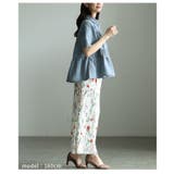 レディに仕上げたレース×ペプラムフレアデニムシャツ レディース ファッション | Sawa a la mode | 詳細画像13 