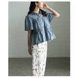 レディに仕上げたレース×ペプラムフレアデニムシャツ レディース ファッション | Sawa a la mode | 詳細画像18 