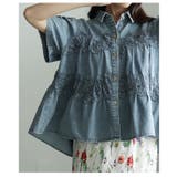 レディに仕上げたレース×ペプラムフレアデニムシャツ レディース ファッション | Sawa a la mode | 詳細画像19 
