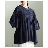 ふわり広がる立体スクエア刺繍コットンフレアチュニック レディース ファッション | Sawa a la mode | 詳細画像2 