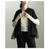 甘さをひと匙重ねたチュールペプラム異素材ブルゾン レディース ファッション | Sawa a la mode | 詳細画像14 