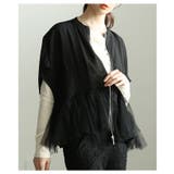 甘さをひと匙重ねたチュールペプラム異素材ブルゾン レディース ファッション | Sawa a la mode | 詳細画像20 