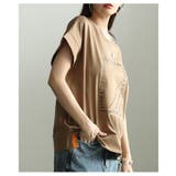 こなれ度満点なスクエアロゴ入りコットンTシャツ レディース ファッション | Sawa a la mode | 詳細画像4 