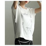 こなれ度満点なスクエアロゴ入りコットンTシャツ レディース ファッション | Sawa a la mode | 詳細画像15 