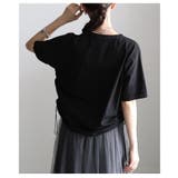 シルエットを自在に操るサイドドロストロゴTシャツ レディース トップス | Sawa a la mode | 詳細画像14 
