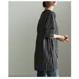 遊び心感じるストライプ切替キーネックサマーニット レディース ファッション | Sawa a la mode | 詳細画像21 