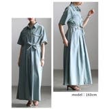 羽織りでも使えるウエストマークデニムロングワンピース レディース ワンピース | Sawa a la mode | 詳細画像10 