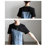 異素材で魅せるデニム×カットソー切替ワンピース レディース ワンピース | Sawa a la mode | 詳細画像5 