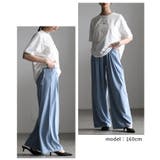 涼しくきれいに整う冷感タックワイドイージーパンツ レディース ボトムス | Sawa a la mode | 詳細画像10 