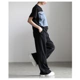 迷わずキマるストーン付きデニム切替セットアップ レディース セットアップ | Sawa a la mode | 詳細画像4 