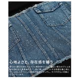 迷わずキマるストーン付きデニム切替セットアップ レディース セットアップ | Sawa a la mode | 詳細画像11 